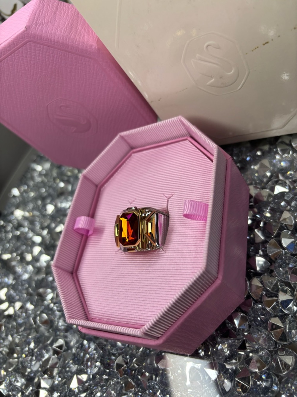 Swarovski Chroma cocktail ring NIP - Picture 4 of 11